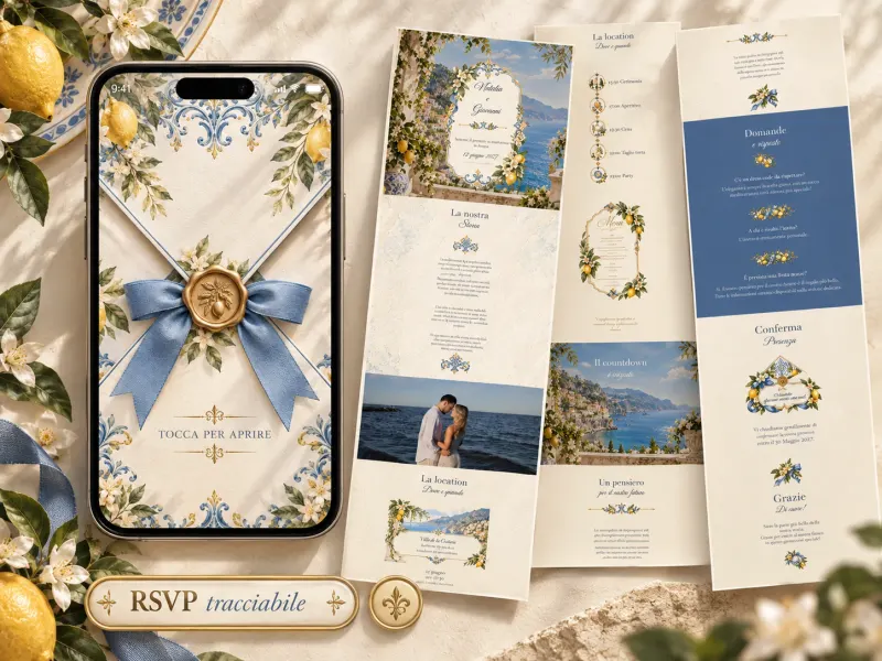 Anteprima del template Invito Matrimonio - Amalfi