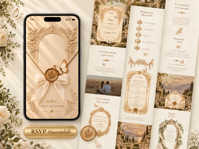 Anteprima del template Invito Matrimonio - Giardino d’Avorio