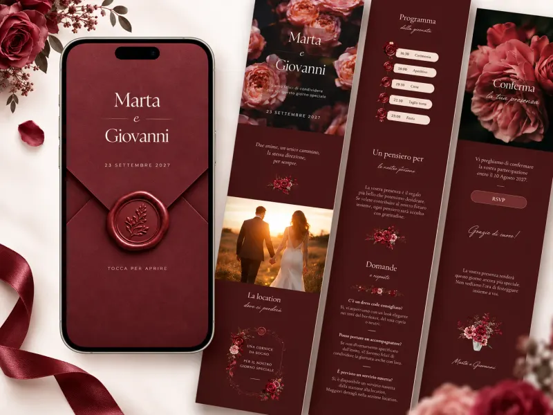 Anteprima del template Rose Bordeaux
