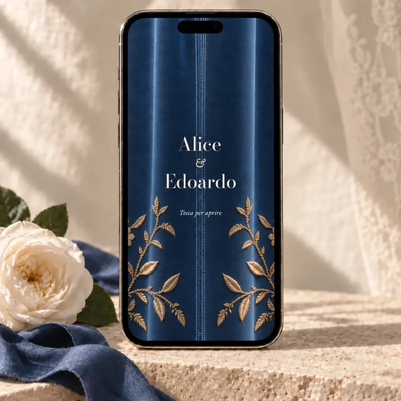 Notte di Gala: copertina dell’invito sul telefono