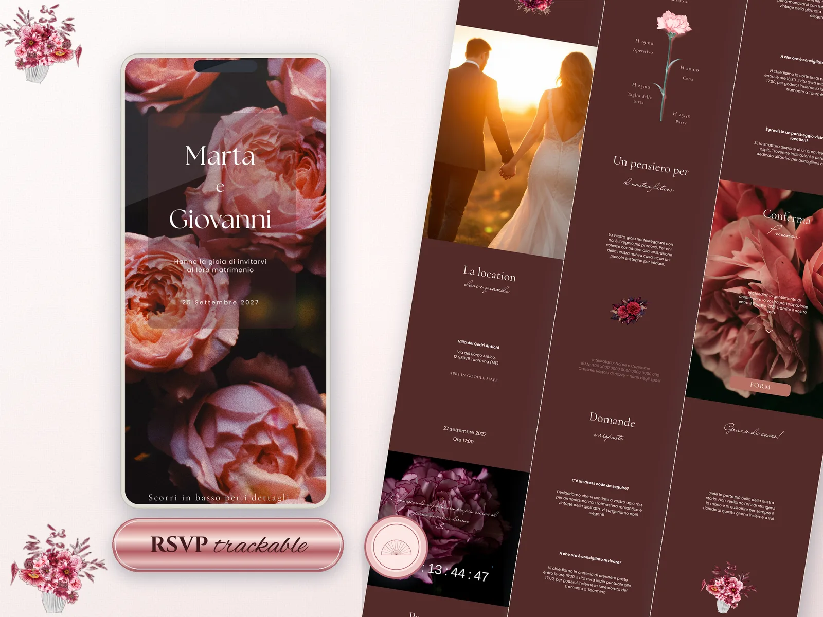 Anteprima del template Rose Bordeaux